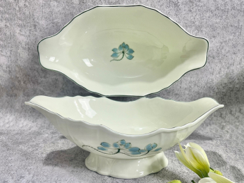 Bát đựng gà cúng vẽ sen xanh