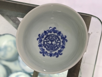Bát thờ men lam chữ Bách Phúc