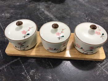 Hũ mứt tết 3 vẽ đào hồng