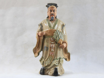 Tượng sứ Khổng Minh Gia Cát Lượng men rạn cao 80cm